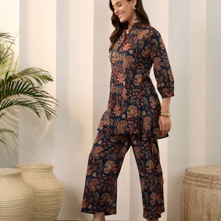 Katan Silk Three Piece â Navy
